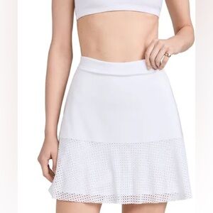 Ralph Lauren RLX Golf/Tennis White Eyelet Flounce Mini Skirt